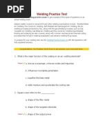 Welder Trade Test Questions and Answers | PDF | Welding | Construction