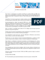 Déclaration Liminaire CTP Du CMD Du 4 Décembre 2009