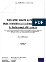 Download A Research Proposal - Consumer Buying Behaviour User Friendliness as a Success Factor in Technological Products by Tom Jacob SN23656152 doc pdf