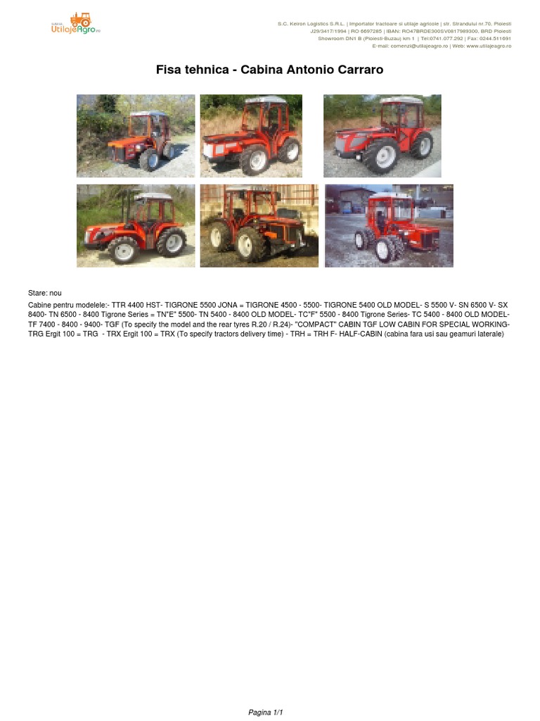 Cabina Antonio Carraro