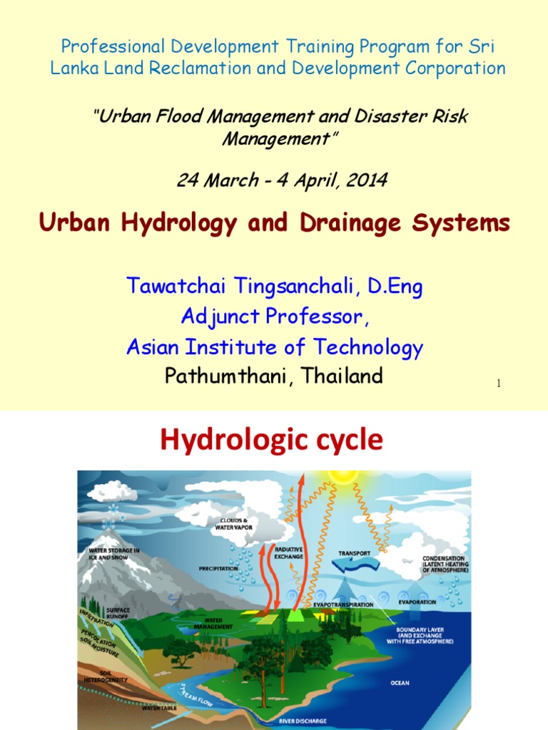 Urban Hydrology and Drainage Systems | PDF | Surface Runoff | Stormwater