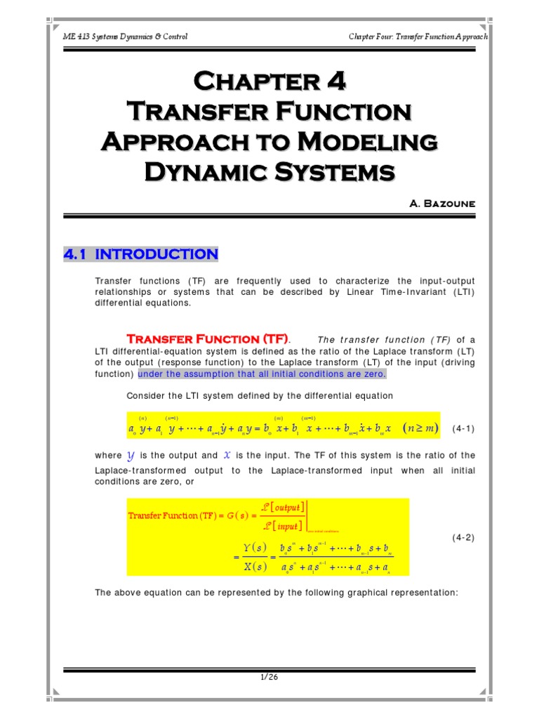 Files-2-Chapters Chapter 4 Transfer Function 2 | PDF | Control Theory ...