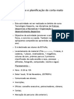 Organização e Planificação Do Corta-Mato