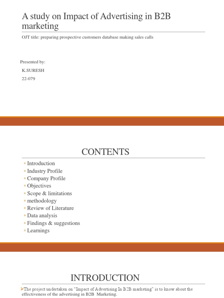 Impact of B2B Advertising Effectiveness | PDF | Web Development ...