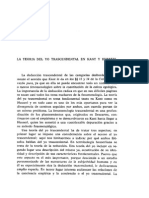 La Teoría Del Yo Trascendental en Kant y en Husserl