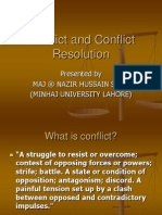 Conflict and Conflict Resolution: Presented by Maj ® Nazir Hussain Shah (Minhaj University Lahore)