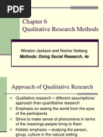 Qualitative Research Methods: Winston Jackson and Norine Verberg