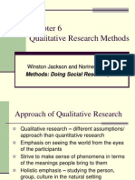 Qualitative Research Methods: Winston Jackson and Norine Verberg