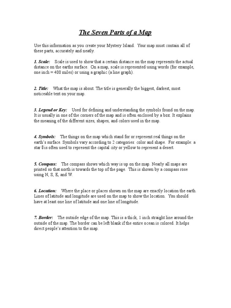 Seven Essential Map Components | PDF | Map | Compass