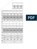 Schedule: Grade Five: Day 1 Day 2 Day 3 Day 4 Day 5 Day 6