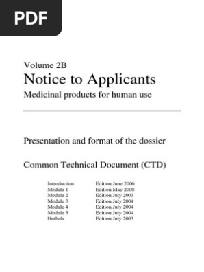 CTD 05-2008 En | PDF | Pharmaceutical Drug | Clinical Trial