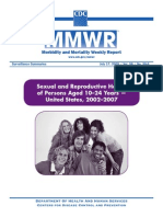 Sexual and Reproductive Health of Persons Aged 10–24 Years