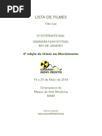 Download Lista de Filmes Rio de Janeiro Uranium Film Festival 2014 by Uranium Film Festival SN236575693 doc pdf