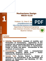 MECHANISMS DESIGN COURSE OVERVIEW