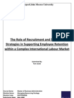Download The Role of Recruitment and Selection Strategies in Supporting Employee Retention within a Complex International Labour Market by Tom Jacob SN23658534 doc pdf
