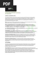 SPX Agreement Letter