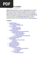 Analysis of Variance (ANOVA) Is A Collection of