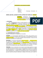 Modelo de Escrito para Demanda de Alimentos Menores de Edad