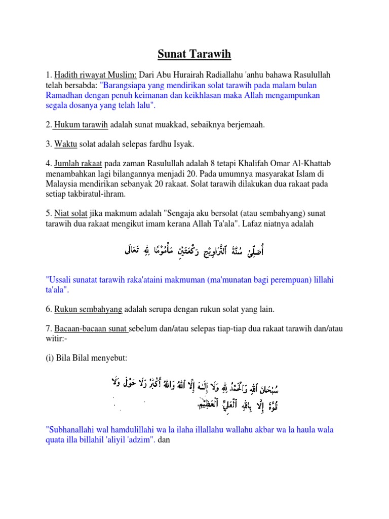Sunat Tarawih  PDF