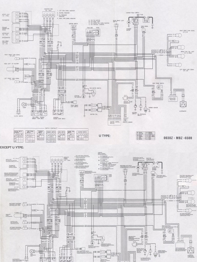 Honda Hornet 2006 wiring diagram