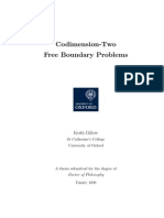 Codimension-Two Free Boundary Problems: Keith Gillow