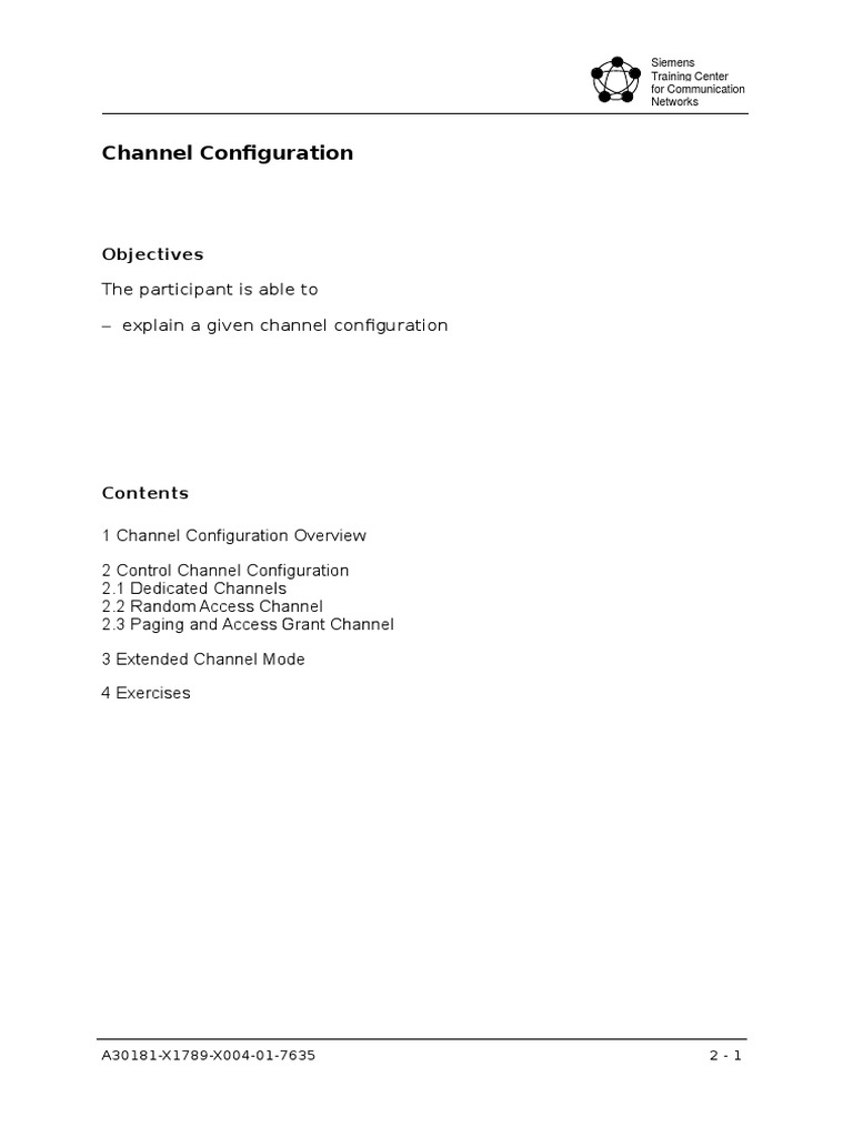 Channel Configuration in GSM Networks | PDF | Data Transmission ...