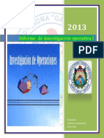 Informe de Investigación Operativa I