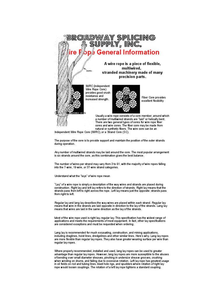 Wire Rope Types and Applications Guide | PDF | Rope | Wire