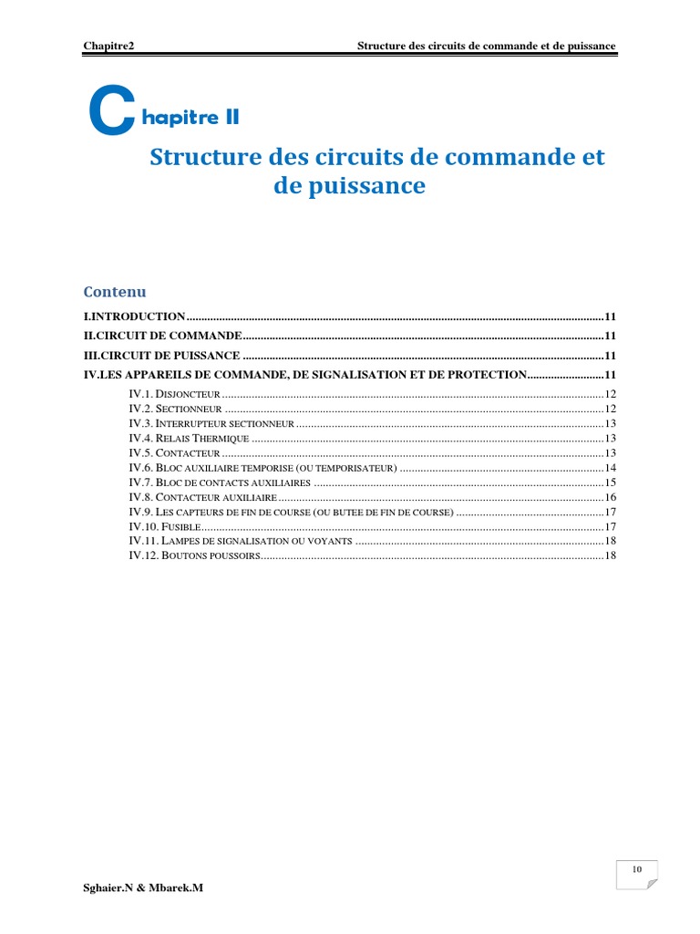 Chapitre 2 Structure Des Circuits de Commande Et de Puissance | PDF