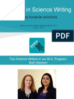 Women in Science Writing: A Step Towards Solutions