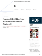 Solución - USB 3.0 Disco Duro Externo No Se Reconoce en Windows 8