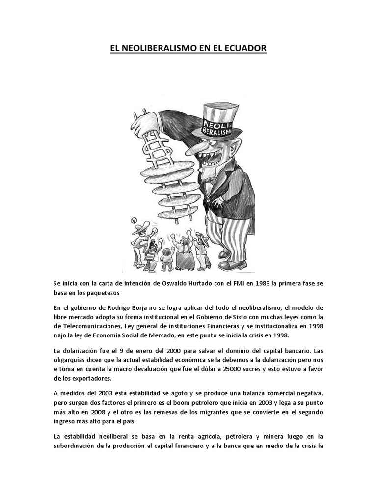 Neoliberalismo y Deuda en Ecuador | PDF | La deuda externa | Deuda