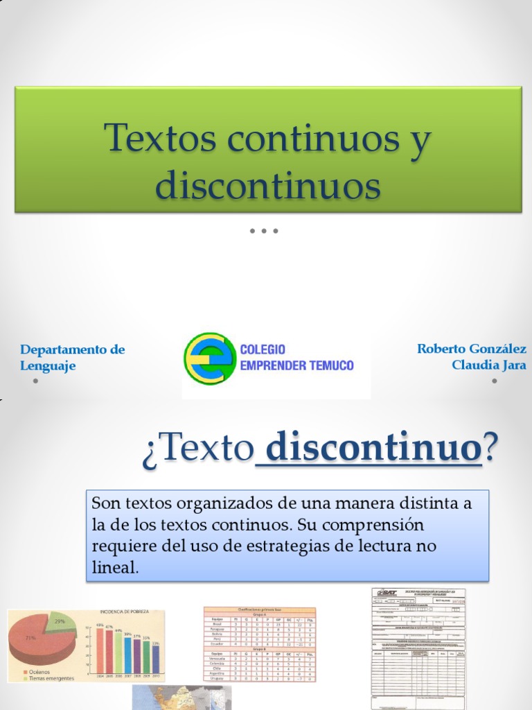 Textos Continuos y Discontinuos