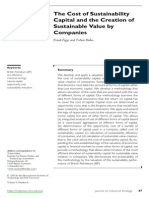 The Cost of Sustainability Capital and The Creation of Sustainable Value by Companies