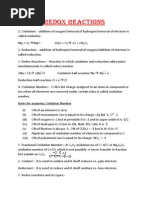 Redox Reactions