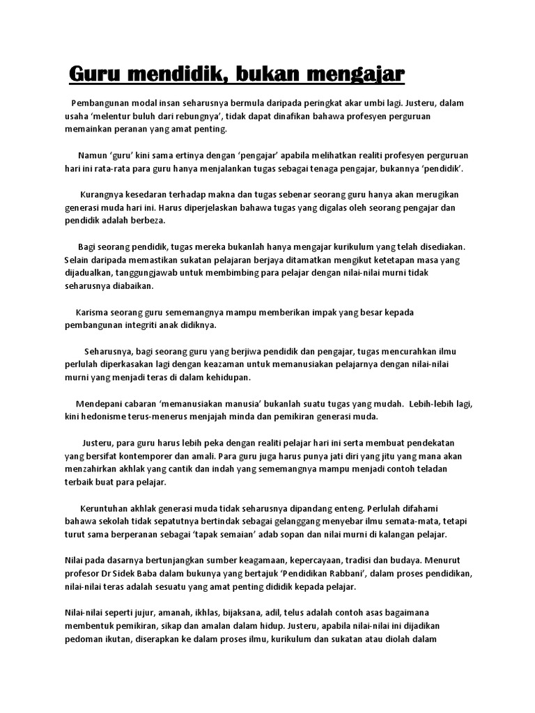 Guru Mendidik Pdf