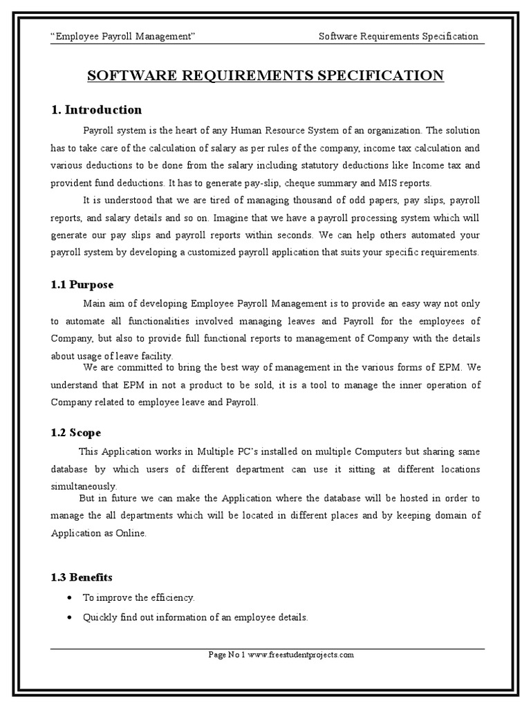 Payroll Management System | PDF | Payroll | Microsoft Sql Server