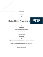 Online Claims Processing System Synopsis