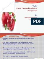 Export Potential Analysis of Pomegranates in India