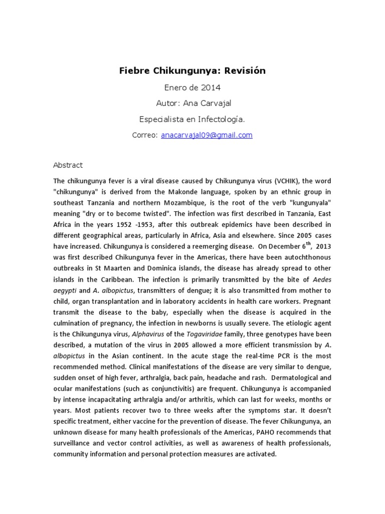 Chikungunya Fever: Overview and Impact | PDF