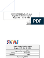 CMPAK UMTS 3G Rollout Project Single Site Verification Report (Region: C1, Site ID: 7391)