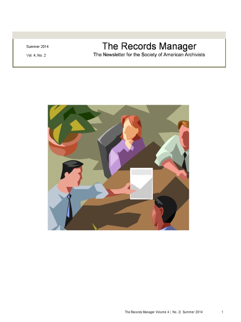 Summer 2014 Records Manager Insights | PDF | Archive | Records Management