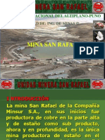Mina San Rafael: Universidad Nacional Del Altiplano-Puno