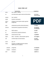 Usan Stem List