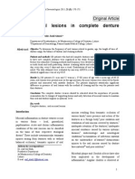 Original Article Oral Mucosal Lesions in Complete Denture Wearers