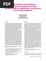 Características Psicométricas de La Escala de Ideación Suicida de Beck (ISB) en Estudiantes Universitarios de La Ciudad de