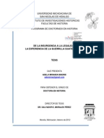 De La Insurgencia A La Legalidad La Experiencia de La Guerrilla Guatemalteca