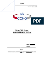 GCHQ Covert Mobile Phones Policy