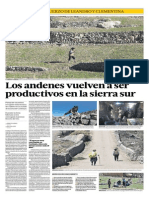 Los Andenes Vuelven A Ser Productivos en La Sierra Sur