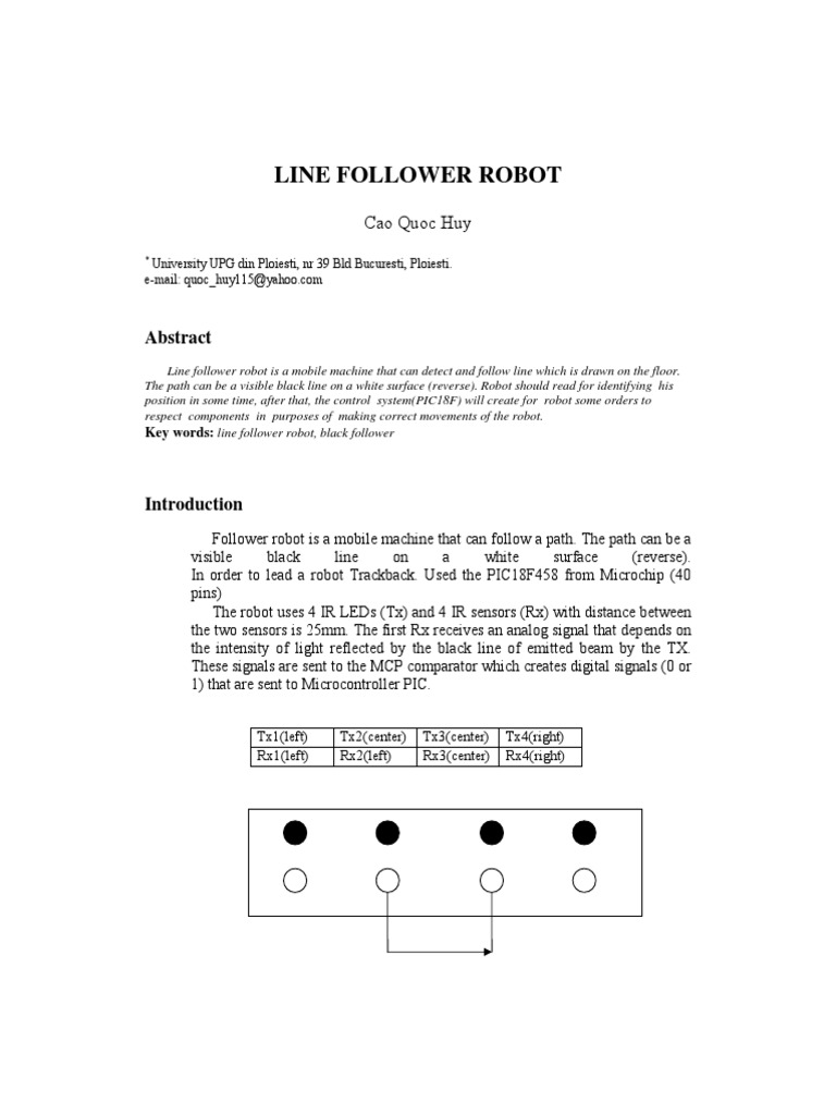 Line Follower Robot: Cao Quoc Huy | PDF